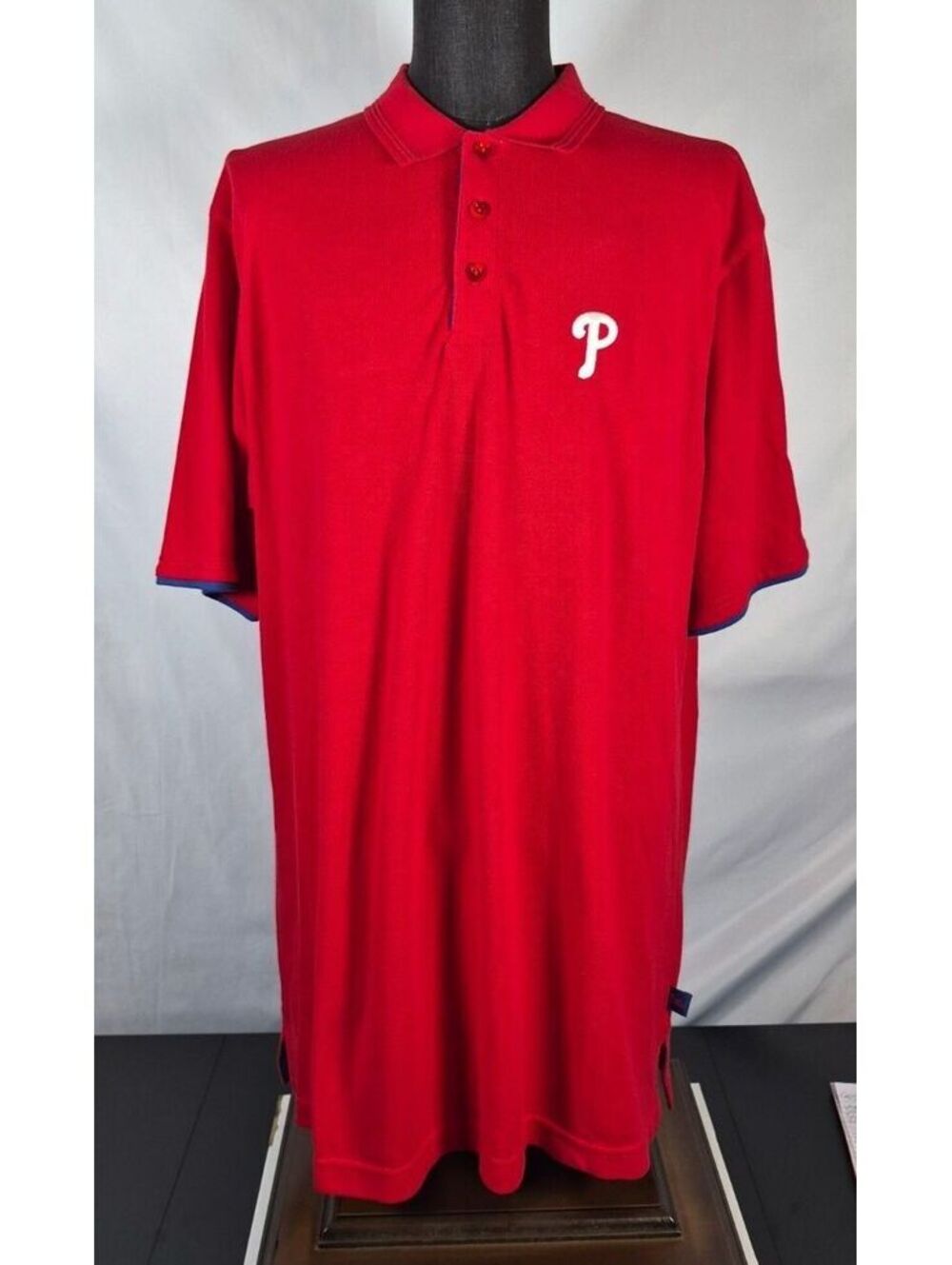 NWT Majestic Philadelphia Phillies MLB Red Polo Men’s Large